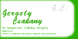 gergely csakany business card